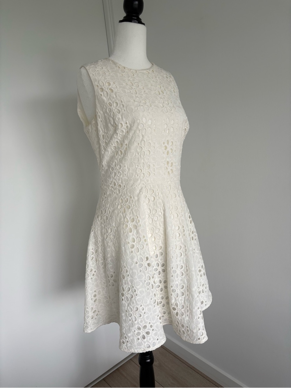 Cynthia Steffe Ivory Eyelet Sleeveless Fit & Flare Dress